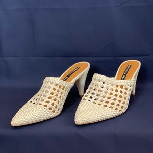 Veronica Beard Jaclyn Woven pointed Mules